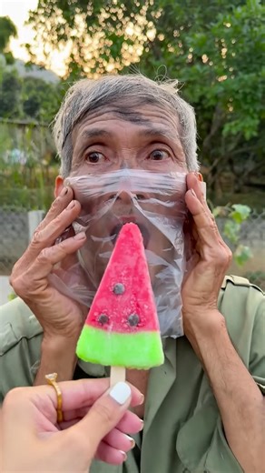 The challenge: Eating watermelon ice cream and Celano ice cream with chili peppers while closed e...