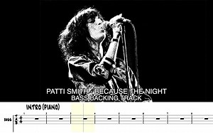 PATTI SMITH GROUP - Because the night [BASSLESS BACKING + TAB]
