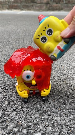 Satisfying with Unboxing SpongeBob Slime Fun Toys Videos ASMR #spongebob #toys #shorts