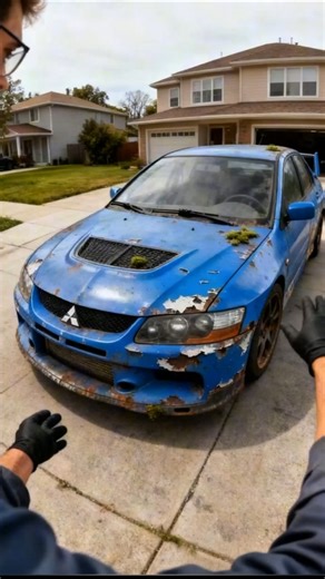 Satisfying Rust Removal Evo VII Metal Surgery ASMR #automobile #carrestorationproject #asmr