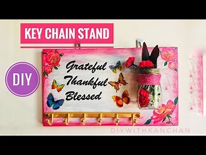 How To Make A Key Holder At Home |DIY Key Holder | Decoupage Key Chain Holder | Key Holder Craft