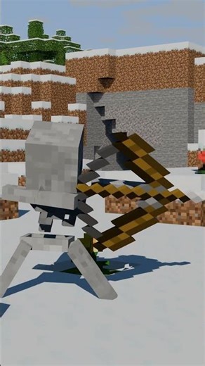 Skeleton shoot practice #blender #minecraft #3danimation #animation