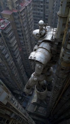 Visual AI on Instagram: "DARK SIGHT Caption:First the calibion at the wall, then the activation in the shadows. When the eyes of a Dark Guardian light up, the whole city holds its breath. Watch the rotation—the detail on this unit is insane. 🤖🌑👁️ The Question: If a City Guardian turns its gaze toward you in the dark, do you stay still or run for cover? 👁️⚡ Tags:#Megalophobia #DarkMech #CityGuardians #MechActivation #SciFi FoundFootage Dystopia Robot Cinematic NightCity"