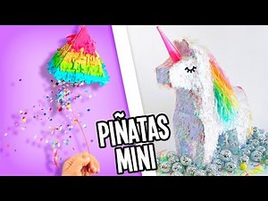 HAZ MINI PIÑATAS PARA REGALAR EN CUMPLEAÑOS!! 2 IDEAS FACILES - Tutoriales Belen