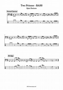 Two Princes Bass Tab - basscampus - Online Bass Lessons