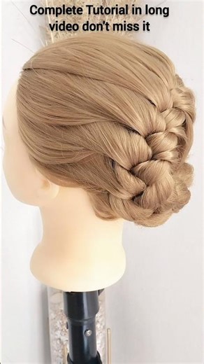 Beautiful Braided Bun Hairstyle for Wedding & Party | Easy Tutorial
