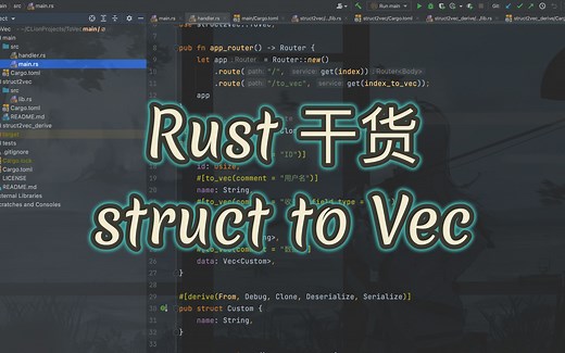 Rust 干货 struct结构体转Vec