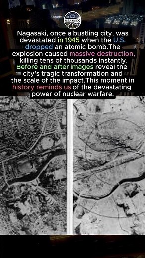 Nagasaki Before & After the Atomic Bomb (1945) #shorts #history #ww2