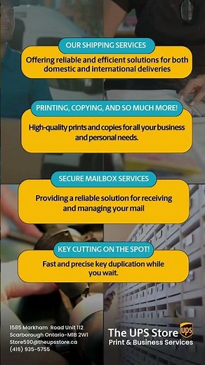 Our services at UPS store