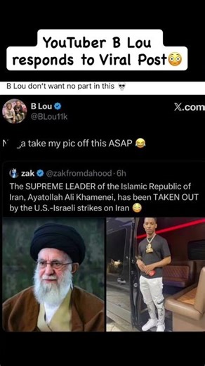 YouTuber B Lou responds to Viral Post😳 #blou #youtuber #youtube #youtubeshorts #shorts #news