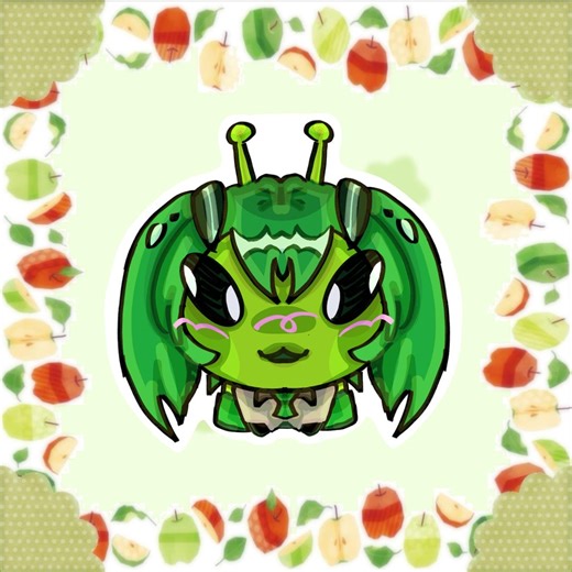 Gnarp Alien Miku | Glossy Vinyl - Decal - Hand Illustration | - Etsy