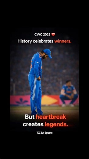 History remembers trophies… but fans remember pain legends. 💔🏏#Cricket #WorldCup2023 #RohitSharma