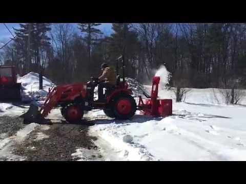 CK2510 Kioti Walkthru with Lynx 52" Rear 3pt Hitch Snowblower