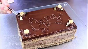 My favorite classic cake before going vegan was the Opera Cake. Now it's been veganized and it is even better than ever! https://www.gretchensveganbakery.com/opera-cake/ | Gretchen's Vegan Bakery