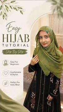 💚 Elegant Hijab Tutorial | Simple & Beautiful Hijab Style for Everyday Look ✨
