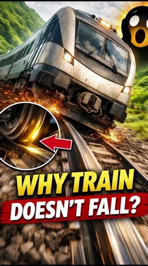 Why Trains Never Fall Off Tracks? 🚆😱 #shorts #education #science