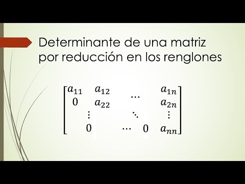 Cálculo de la determinante de una matriz por reducción a una matriz triangular