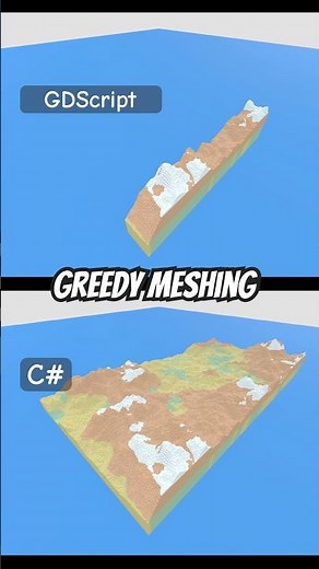 Voxel Greedy Meshing in Godot - GDScript vs. C# comparison