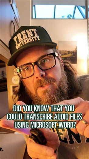 Hey did you know you can transcribe audio files using Microsoft Word? Related: the built-in dictation functionality in Word is quite good and a fantastic place to experiment with speech recognition. If you’ve ever been stuck staring at a blank document searching for inspiration, using a dictation utility like the one in Word as a ‘brain dump’ is a great way to get started. | Student Accessibility Services - Trent University