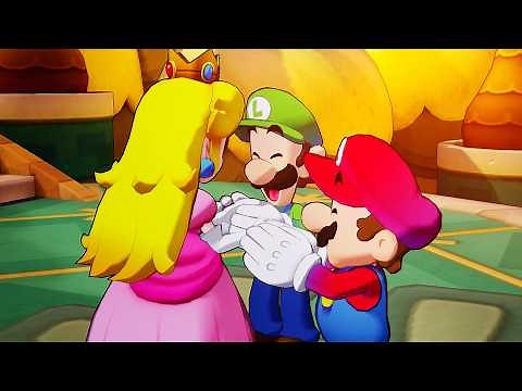 Mario and Luigi rescue Princess Peach in Mario & Luigi Brothership (HD)