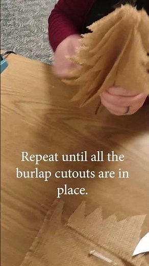 DIY Tabletop Burlap Christmas Tree