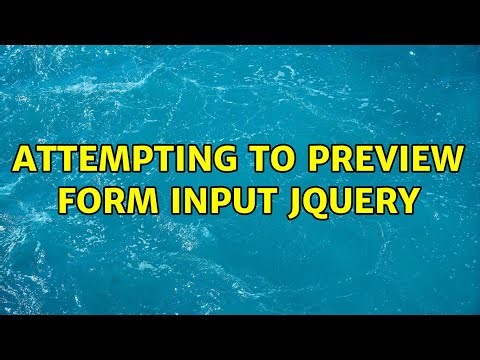 Attempting to preview form input jQuery