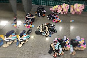 Homem furta 55 pares de chinelo e é preso pela PMDF em Ceilândia