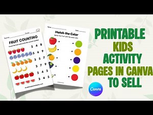 How to make printable kids activity pages in canva to sell #digitalproducts #gumroad #kimcreatives