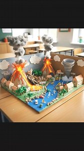 282K views · 1.1K reactions | Volcano  disaster project ideas Follow Nikunj Creates for more crafts ideas for beginners Follow the Nikunj creates channel on WhatsApp: https://whatsapp.com/channel/0029VarXdli3rZZcfMBTSk0V #fblifestyle #artist #handmade #scienceproject #crafts | Nikunj Creates | Facebook