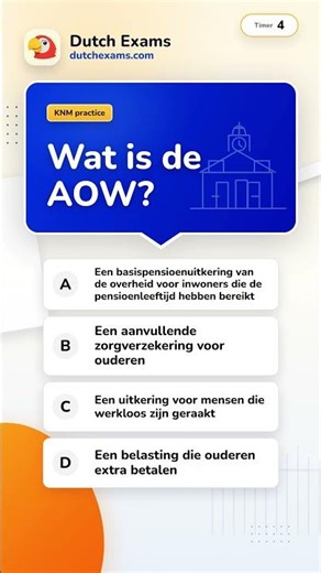 KNM Practice | Wat is de AOW? | Dutch Exams A2