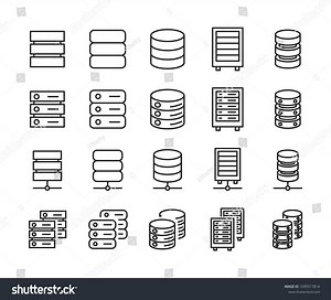 Database Line Icons Set Stroke Vector Stock Vector (Royalty Free) 1699317814 | Shutterstock