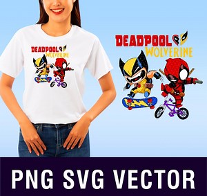 Deadpool et Wolverine SVG - PNG / Deadpool 3 PNG / Deadpool et Wolverine Sublimation / Fichiers de découpe Cricut® Silhouette ai, pdf, eps, jpg - Etsy Canada