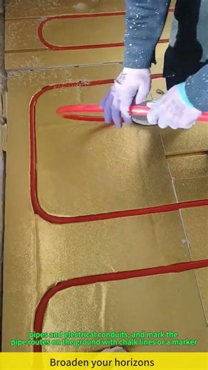 Floor pipe laying process