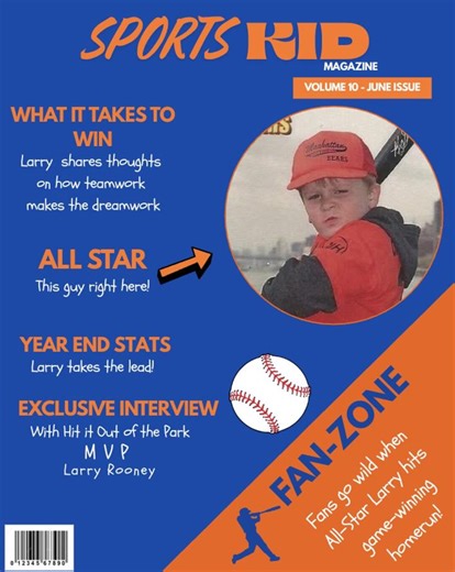 Sports Kid Magazine Cover: Personalized Baseball Birthday Party Favor (PDF & JPEG), Sports Celebration Decor - Etsy