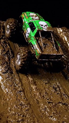 RC Monster Truck Climbs a MUD VOLCANO! 🚛🌋 #Shorts #MonsterTruck #KidsASMR