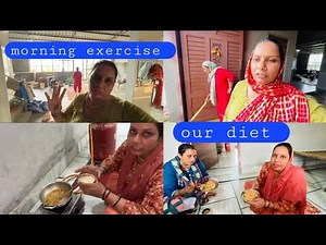 Morning exercise routine and diet plan 😊