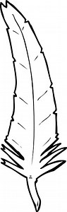 Line-Zeichnung cartoon feather