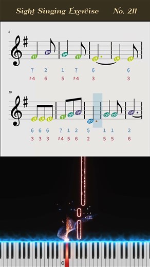 Daily Sight-Singing Exercise No.211 | One Sharp (Key G)