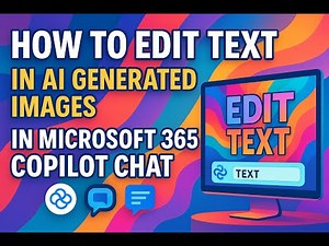 HOW TO EDIT TEXT IN AI GENERATED IMAGES IN MICROSOFT 365 COPILOT CHAT