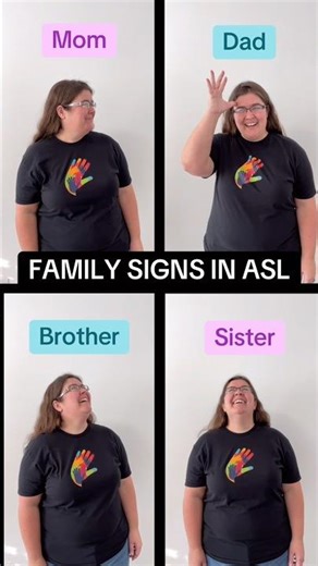 🧑‍🧑‍🧒‍🧒 4 ASL Family Signs: Mom, Dad, Sister, Brother | Beginner ASL