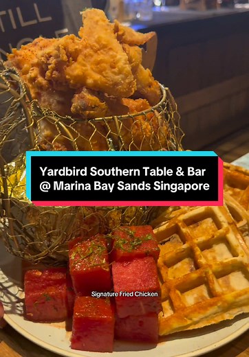 Check out Yardbird Southern Table and Bar at Marina Bay Sands! They have the largest selection of bourbons in Singapore and you have to try their collaboration with Blanton's for their cocktails and menu ✨ #sgfoodhunt #sgfoodie #wheretoeat #sgfoodtrend