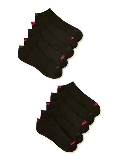 Avia Women's Lightweight Performance Low Cut Socks, 10-Pack