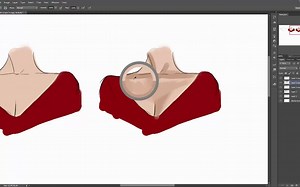 sakimichan 绘画 cleavage_tutorial