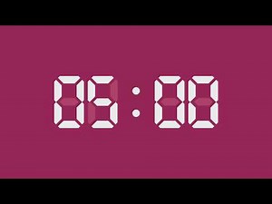 5 Minute Timer with Alarm ⏰ | 5 Minute Countdown Timer | Calm Countdown