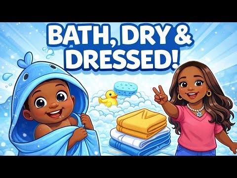 TJ TIME — Bath, Dry and Dressed! 🛁🧼👕 | Kids Bath Time Song with Sweetie