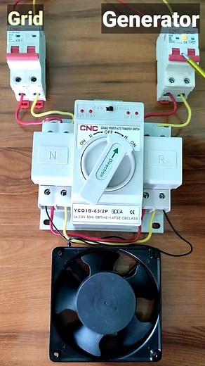 1.7K views · 23 reactions | Double Power Automatic Changeover Switch Connection! ATS Connection with Double Power Supply | SN Technical | Facebook