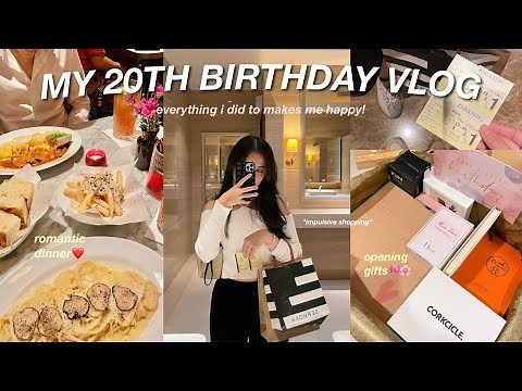 MY 20TH BIRTHDAY VLOG! : surprise, birthday wishlist shopping, romantic dinner, opening gifts!🎀