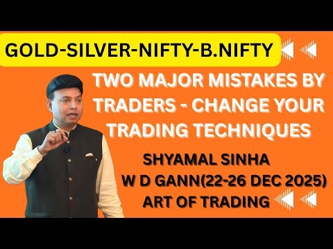 W D GANN-Gold-Silver-Nifty-Bank Nifty. Two major mistakes by traders.22-26 DEC 25 #trading #stocks