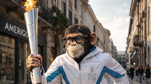 A Monza c'è una scimmia che ha corso con la fiaccola: il video diventato virale