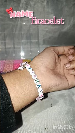 My Name Bracelet 💖 | Handmade Jewellery | Aesthetic Bracelet Making ✨#viral #shorts #bracelet